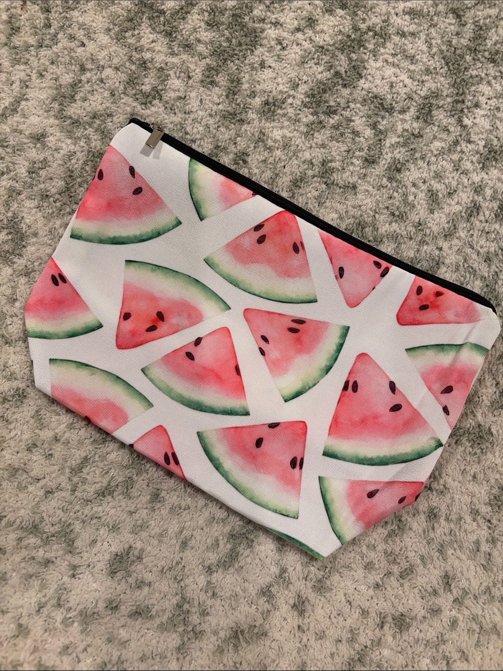 Watermelon Cosmetic Bag Travel Zipper Pouch NWT 10”x6.75”x3.50”
